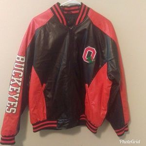 Ohio State Leather Varsity Jacket M Unisex